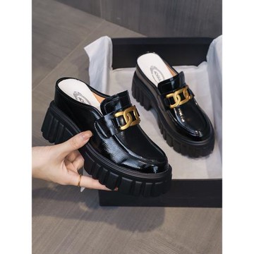 包頭半拖鞋女外穿2025春新款內增高女鞋時尚網紅涼拖ins潮懶人鞋