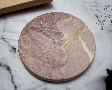 原創酒精墨水質感-莫蘭迪粉  吸水杯墊/珪藻土杯墊/矽藻土