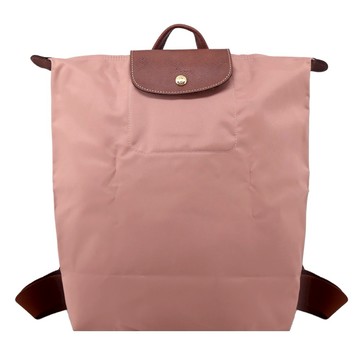 [平輸版]LONGCHAMP LE PLIAGE系列再生尼龍摺疊後背包(中/粉紅茶)真品平輸