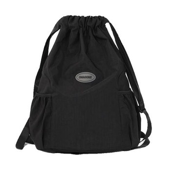 抽繩雙肩包女2024新款束口袋運動輕便雙肩包旅行包男戶外簡約背包