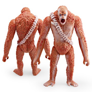 🌈「探夢動物模型」仿真野生動物猩猩模型大號空心刀疤紅毛金剛戰士裝飾擺件玩具