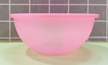 【震撼精品百貨】凱蒂貓 Hello Kitty 日本SANRIO三麗鷗 KITTY塑膠碗/美耐皿碗-粉#03276 震撼日式精品百貨
