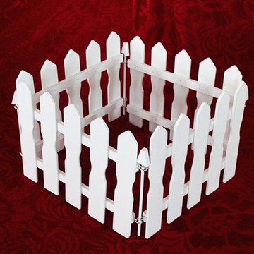 圣誕裝飾節日場景裝飾品木圍欄木籬笆白色木柵欄1.2米長庭院圍圈