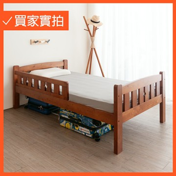 3.5尺護欄型(單邊短)床架+獨立筒薄墊二件組 單人床架 床台 床組【171SET009-1】Leader傢居館171-SB035-1+266-BB01-1