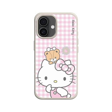 iPhone 16 SolidX 貝殼灰 - 三麗鷗-Hello Kitty - Hello Kitty & Tiny Chum