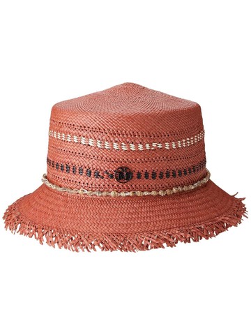 Maison Michel - Arsene straw bucket hat - women - Straw - M - Pink