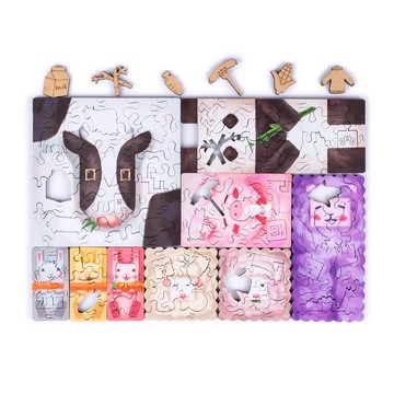 海裡魚150pcs木質拼圖_方正工廠-可愛動物禮盒_Square Factory - Cute Animals Gift