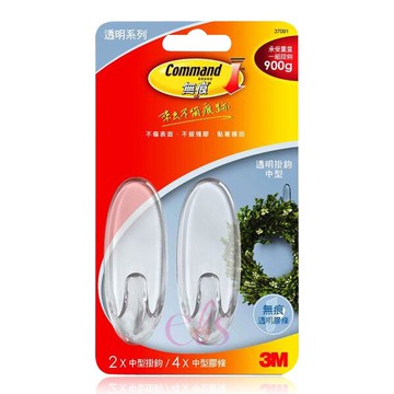 [$699免運] 3M 中型透明掛鉤 37091 ☆艾莉莎ELS☆