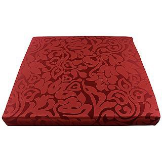 yixinju 艾馬仕-精緻緹花坐墊*2入(紅)55*55*5cm/高密度惰性泡棉坐墊/實木椅座墊/台灣製MIT【傢飾】