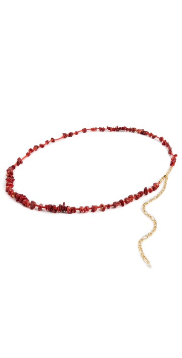 Anni Lu Reef Belly Chain Necklace Red Desert One Size