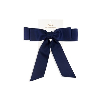 Feena - No.61蝴蝶結髮夾-深藍