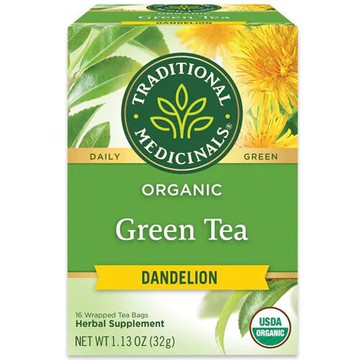 Traditional Medicinals Organic Green Tea Dandelion 16 Tea Bags
