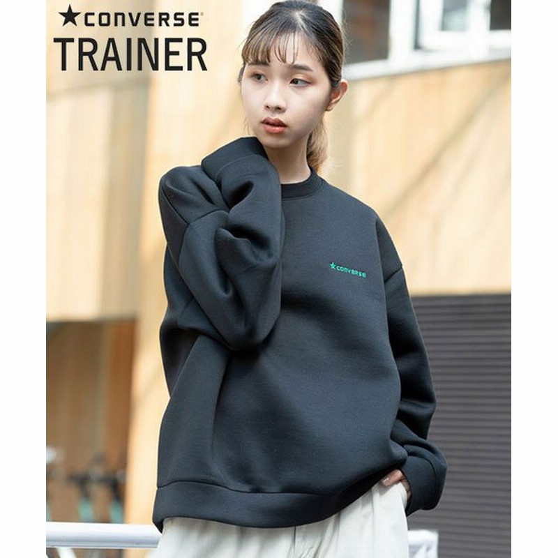 Sb Select エスビーセレクト Converse 鹿の子スポンジクルーネック長袖スポンジスウェット コンバース トレーナー レディース メンズ スエット 刺繍 ロゴ 長袖 ルームウエア ユニ メンズ ブラック 通販 Lineポイント最大1 0 Get Lineショッピング
