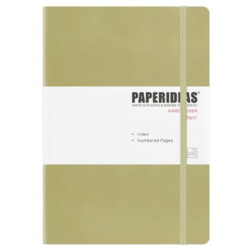 PAPERIDEAS B5 硬皮點陣筆記本 188頁 索引頁 頁碼設計  山梔茶  1本