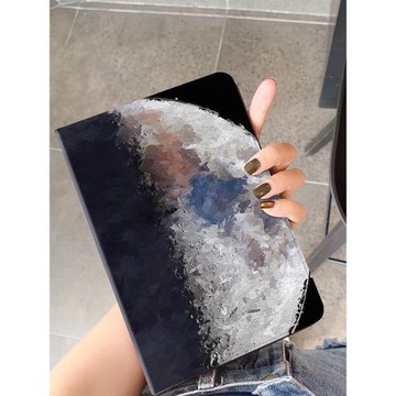 文藝簡約2021新款iPad Air3保護套mini5平板殼pro11帶筆槽iPad10適用蘋果air2皮套8迷你4全包12.9寸書本9代67
