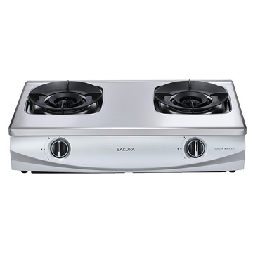櫻花雙口聚熱焱雙炫火瓦斯台爐天然 液化/G5902A