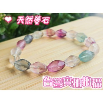 玉鎔水晶-100%天然螢石鑽切手珠 台灣實品拍攝 彩虹螢石❤️螢石切面手珠 糖果螢石手鍊 螢石手珠 螢石刻面