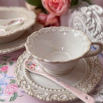 ｛現貨 附發票｝現貨速發 法式 巴洛克 咖啡杯盤組  (窯變釉) 高品質 餐具 杯盤組 復古風 生活用品 居家生活 法式