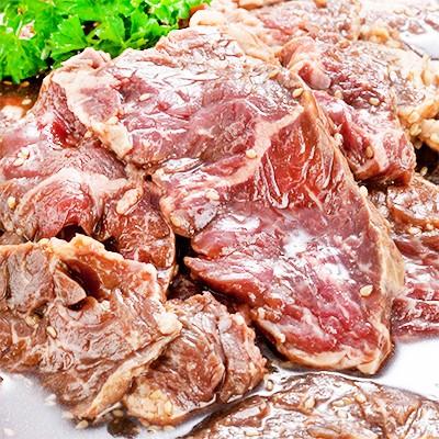 （送料無料）牛ハラミ 牛サガリ 最高級 500g 味付き（2個注文で）1個プラス（3個注文で）2個プラス！（厚切り 牛肉 北海道 バーベキュー BBQ）