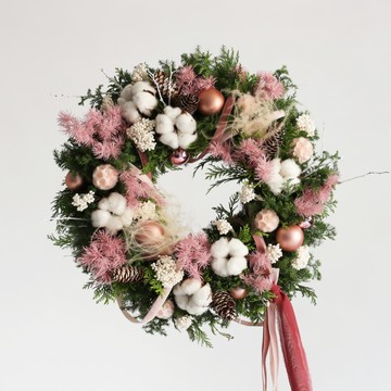 雲彩 聖誕花圈