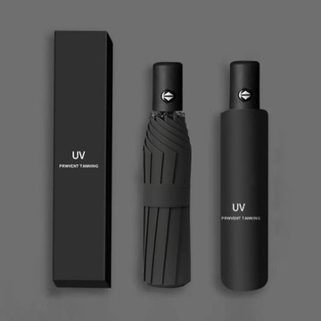 雨享8骨折疊晴雨傘男士傘批發定制廣告傘黑膠遮陽防曬傘自動雨傘