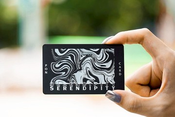 【現代風設計款】流體扭曲款名片(贈鑰匙圈)