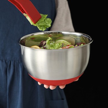 日本霜山 304不鏽鋼止滑深型攪拌盆/料理盆-3L