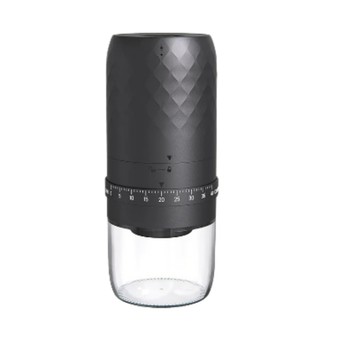 研磨器/磨粉機 【銳達】菱紋充電電動咖啡研磨機 便攜咖啡豆磨粉機｜附清潔刷 手沖意式家用露營適用 外調檔咖啡磨豆機