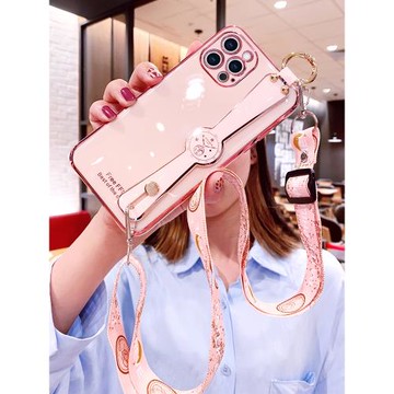 適用蘋果11手機殼iPhone11Pro保護Max硅膠套promax腕帶可背斜挎掛繩pm全包防摔ihpnoe軟殼11p女ip十一por網紅
