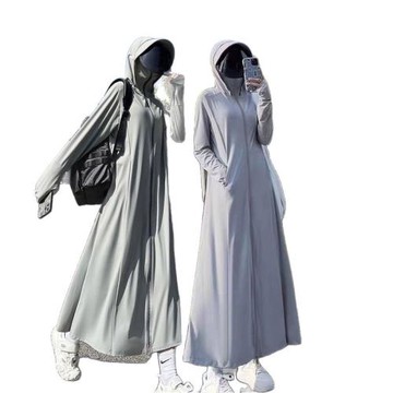 冰絲防曬衣女長款2025夏季全身防紫外線戶外出行輕薄透氣防曬服