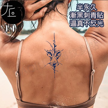 買6送1 狼 漸黑 刺青貼👑大邱紋身👑 半永久 果膠【T36C】刺青貼紙 紋身貼紙 紋身貼 T36