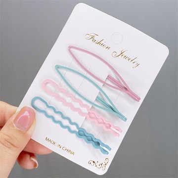 新款泫雅風發夾側邊發卡一字邊夾簡約網紅女彩色夾子韓國頭飾卡子