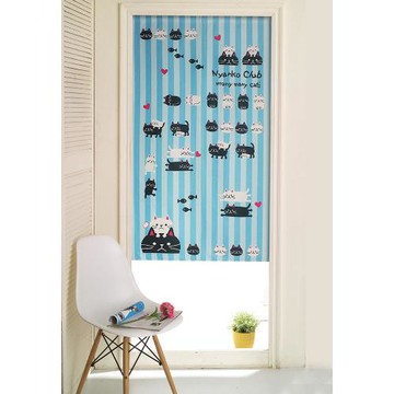 【傢飾美】 日本門簾 貓咪愛魚 85x150cm