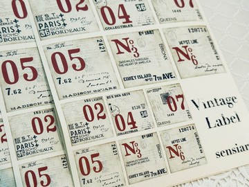 sensiary 復古標籤貼紙 no.2