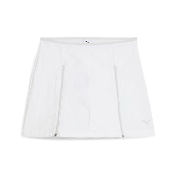 【全館滿額折】Puma  流行系列 Dare To 白 側拉鍊 運動 短風裙 女款 H8014【新竹皇家 62983002】
