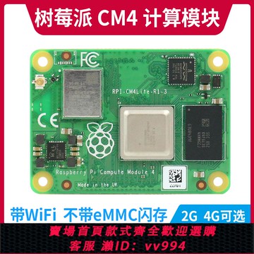 {公司貨 最低價}樹莓派CM4計算模塊核心板Compute module4 WiFi藍牙工業級底板