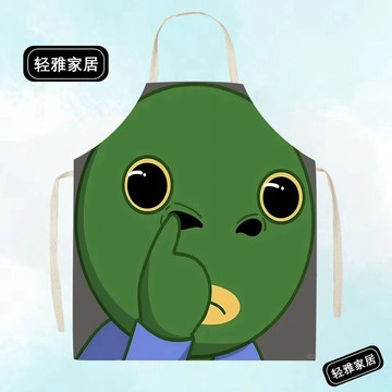 ✅高品質 台灣寄出✅搞怪創意圍裙廚房卡通成人兒童呆萌防水漬親子烹飪防油污畫畫圍裙