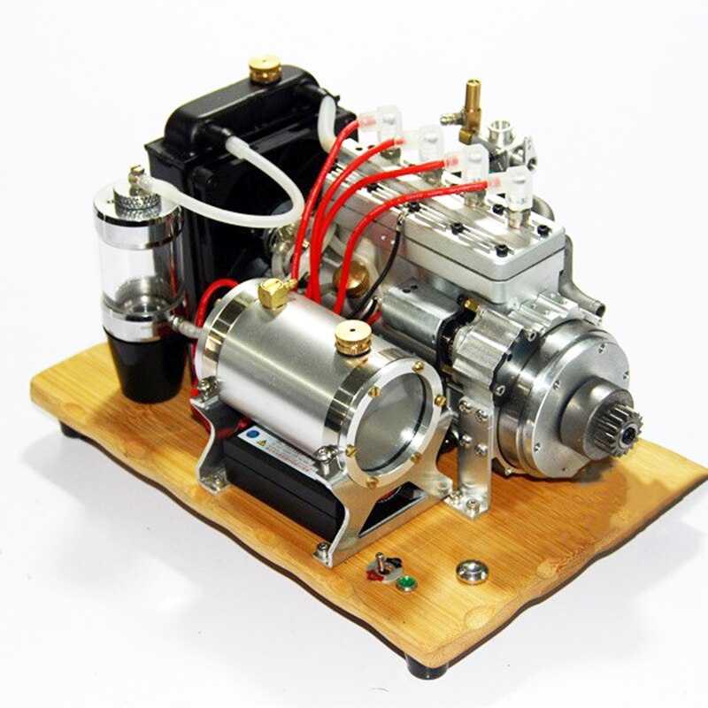 4気筒エンジン 48-17.5cc ガソリンエンジン 電気始動エンジン 物理実験 おもちゃ