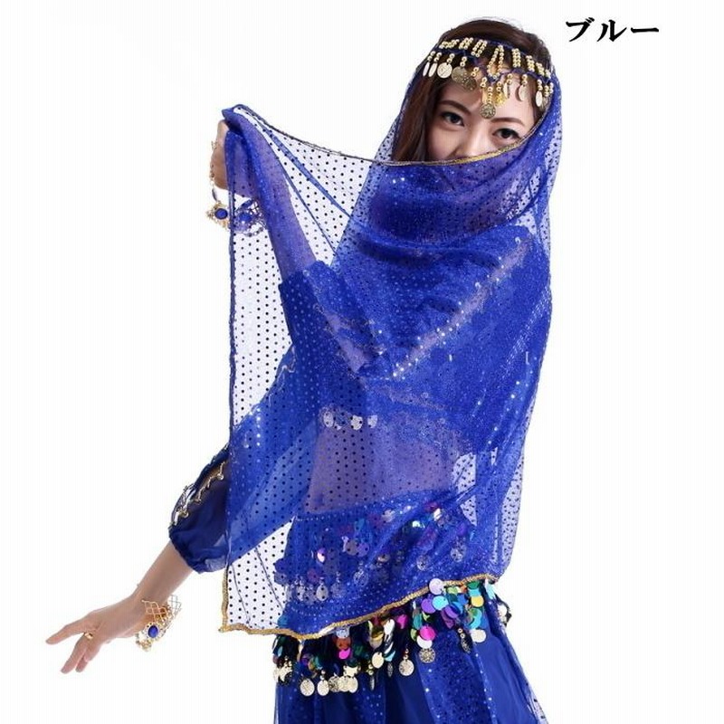 完売 ヘッドアクセ付きベールセット【イエロー-yo】ベリーダンス