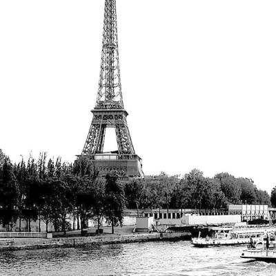 パリ アートパネル 大きい モダン モノクロ フランス 白黒 額縁 黒