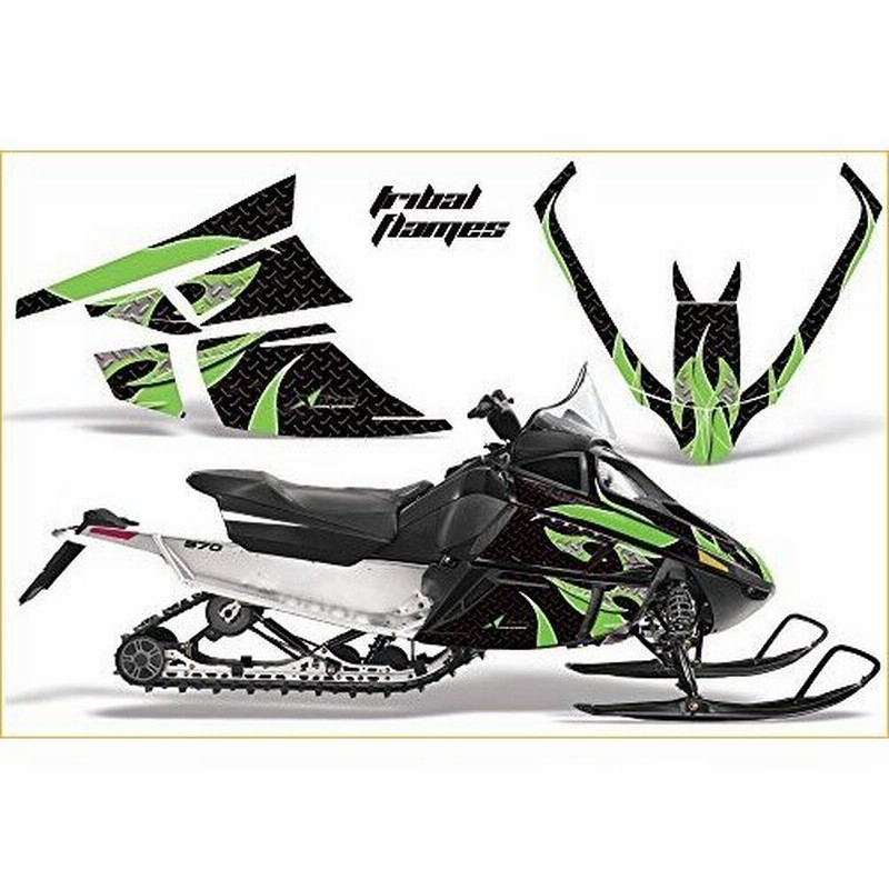 2012?  Arctic Cat F z1シリーズAMRRACING Sledグラフィックスデカールキット???ダイヤモンドFlames???シルバ