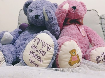 【TiNa】誕生彌月熊 體重熊  客製刺繡 週歲禮 生日禮物 婚禮熊