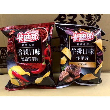 ~省錢一哥~聯華食品 卡迪那 洋芋片 波浪洋芋片 香辣口味 牛排口味 和風燒海苔 58g 零食 馬鈴薯  35元包