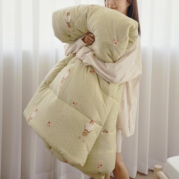 水洗棉雲絲絨被-台灣製6x7尺雙人/棉被 冬被 厚被/蜜糖啾窩