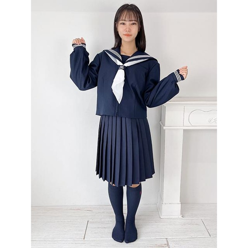 Ｂ体 大きめ スクールパール 秋冬 長袖 前開き かぶりセーラー服 上着のみwcs-000130-BB 制服 セーラー ウール混合 大きめサイズ  wcs-304bb | LINEショッピング