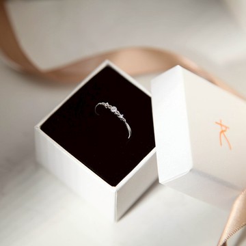 純銀鋯鑽戒 | 輕珠寶。玫瑰金。尾戒。氣質。優雅