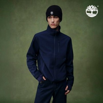 Timberland官方旗艦 男款藍色防風軟殼外套|A6AU4EYO