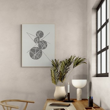 藝術掛畫｜張巧怡 | 破碎、墜落與生存 - 黑胡桃色鋁框