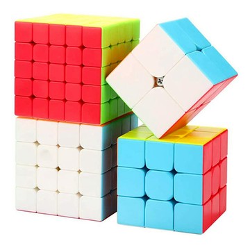 QYTOYS 奇藝 魔方格魔術方塊大禮盒 轉動順暢 訓練邏輯推理與反應能力  6色炫彩版  1組