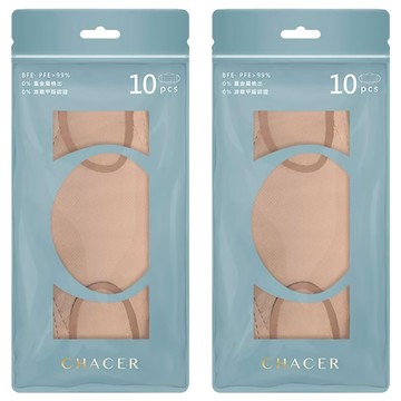 CHACER 佳和口罩 4D立體醫用口罩 成人用 KF94 未滅菌 M  杏仁奶蓋  2盒  10片